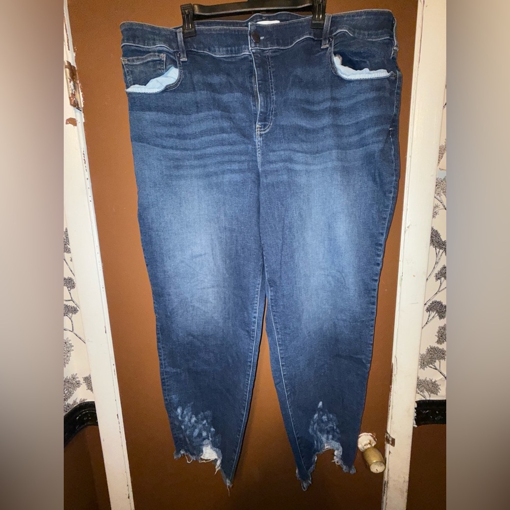 Lane Bryant Dark Blue Cropped Jeans